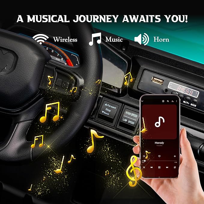 24V 2 Seater Ride on UTV Car, 4WD Ride on Toys for Kids with Remote Control, Shock Absorbers, LED Lights, Music, Off-Road Electric Car for Kids Boys Girls (Green)