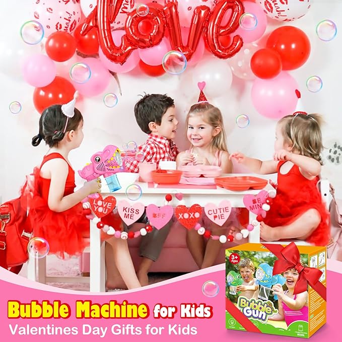 Toys for Boys Girls Ages 4-8 - 2 Pack Bubble Machine Gun Rechargeable Dinosaur Toy Gift for 4 5 6 7 8 Boy Girl Kids Toddlers Outdoor Toys 4-6 Easter Basket Stuffers Christmas Valentines Gift