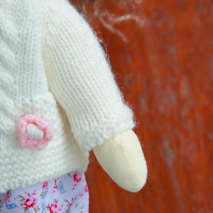 BlissfulPixie Handmade Waldorf Girl Rag Doll - Amber, 12" Soft Plush, Ideal First Doll for Babies & Toddlers