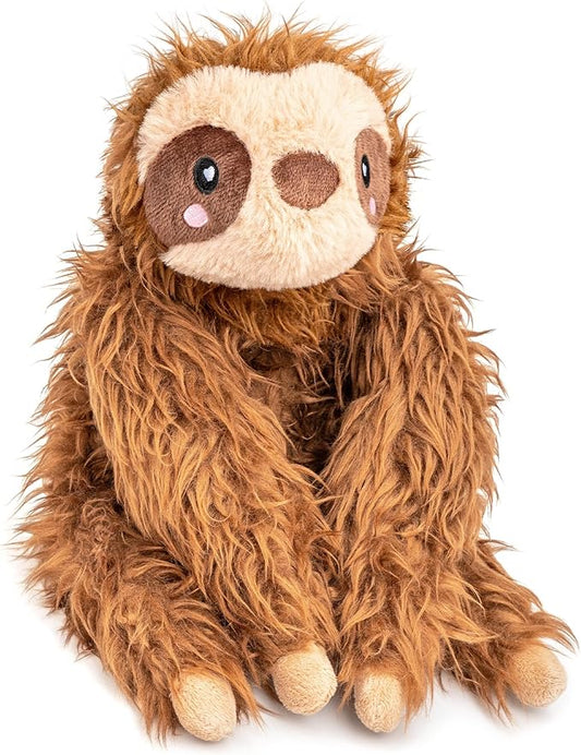 Happy Fuel Sloth Microwavable 1.5 lbs Unscented Heating Pad for Women & Kids - Cute Soft Cozy Pillow Plush Heatable Warm Stuffed Animals - Kawaii Hot & Cold Plushie Toy - Sloth Gifts for Girls & Boys