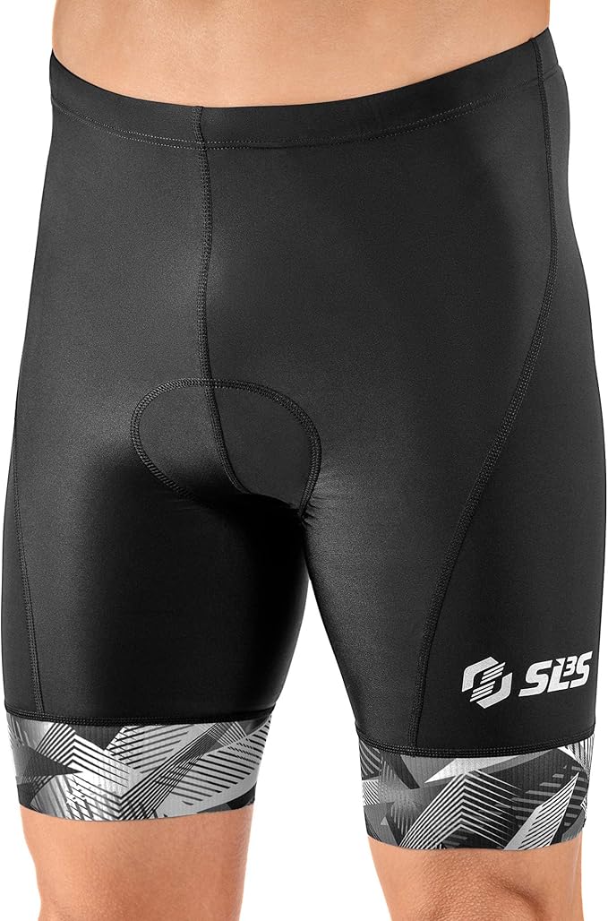 SLS3 Triathlon Shorts - Men's Padded Tri Shorts with 2 Pockets, Medium Compression