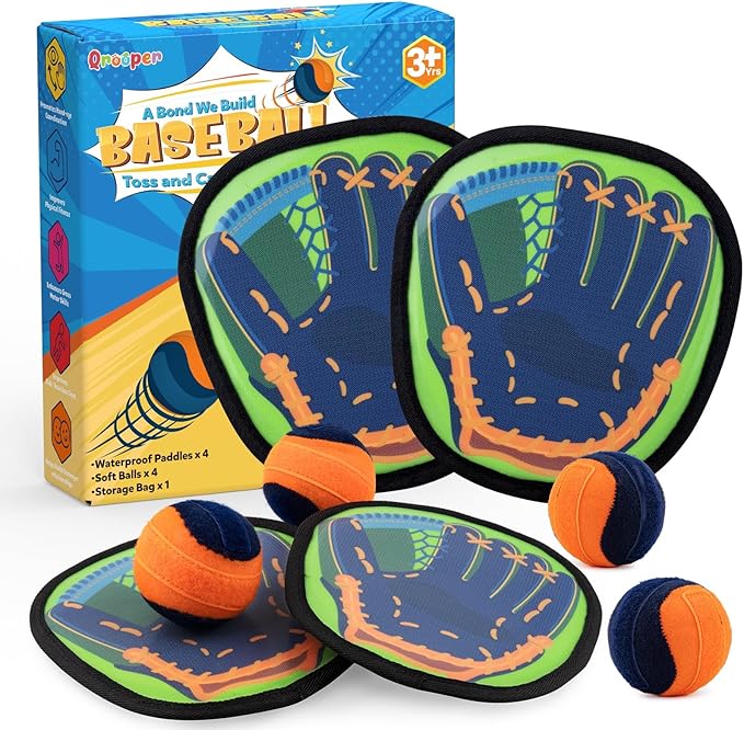Toss and Catch Ball Game Kids Toys for 3 4 5 6 7 8 Year Old Boys Girls Birthday Gift, Outdoor Games Camping Yard Play Outside Beach Pool Toys for Kids Ages 4-8 8-12 Toddler Baseball Glove
