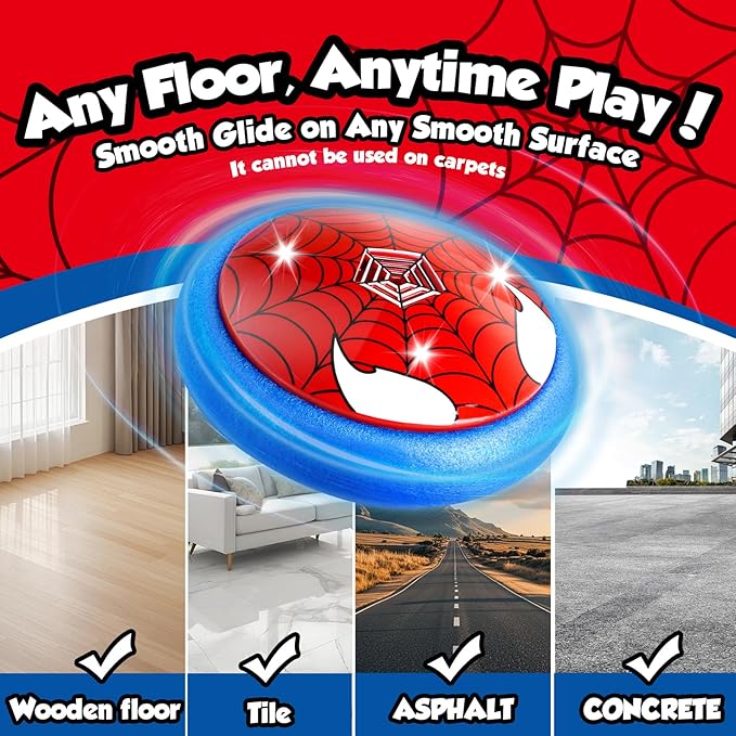 YOTOY Hover Soccer Ball Indoor with Batteries - Light Up, Sports & Outdoor Play Toys Games, Toys for Ages 8-13 Kids Toddler, Birthday Gifts for Boys 3, 4, 5, 6, 7, 8, 9, 10, 11, 12 Year Old