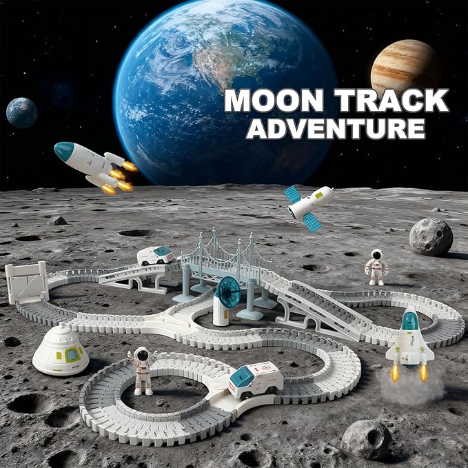 Race Track Set for Kids - Best Birthday Gift for Boys 3 4 5 6 7 Years Old, 290+ PCS DIY Flexible Tracks Toys with Cars