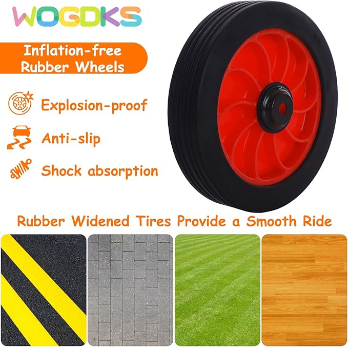 Kids Tricycle for Rider Age 2+, Big Wheel Kids Trike with Rubber Wheels, Preschool Daycare Kids Bike, Birthday Toys Gift for Boys and Girls