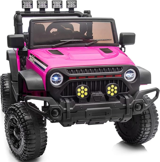 24V Ride on Toy Car, Kids Electric Vehicle 24 Volt Kids Ride on Car w/Remote Control, 3 Speeds – Pink