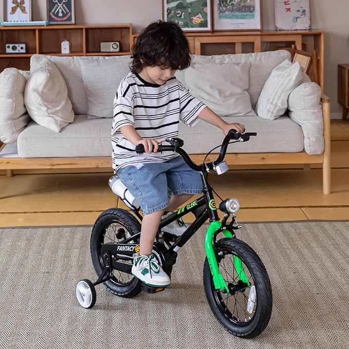Glerc Fantacy Kids Bike, 12-20 Inch Children Bicycle for 2-13 Years Old Boys Girls, Kids Bicycle with Water Bottle Holder & Headlight & Training Wheels, Multiple Colors
