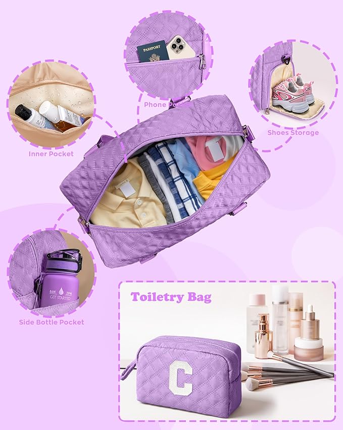 Duffel Bag Travel Bags for Girls, Kids Overnight Bag, Sleepover Bag, Gift for Kids, Gifts for Mom, Graduation Gifts for Her