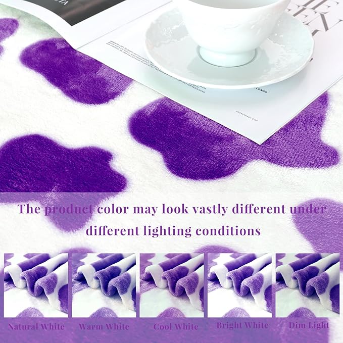 Purple Blanket Small Lightweight Soft Cozy Kids Lavender Throw Blanket Cute Purple Stuff Bedroom Decor for Toddlers Teens Girls Women