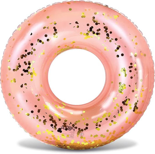 CoTa Global Inflatable Pool Float Tube Confetti Premium Swim Ring Heavy Duty Vinyl Flotation Pool Floats Toy for The Beach, Party, Vacation, UV Resistant - Pool Party