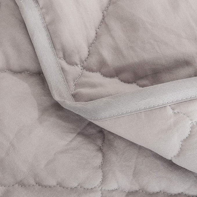 NTBAY Down Alternative Oversized Toddler Comforter, Super Soft and Warm Solid Color Baby Crib Quilted Blanket, 43x60 inches, Smoke Grey