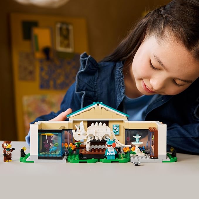 LEGO Animal Crossing Blathers’s Museum Collection Building Toy - Pretend Play Set W/2 Toy Minifigures for Girls & Boys, Ages 7+ - Building Blocks for Kids - Gift Idea for Birthdays & Gamers - 77056