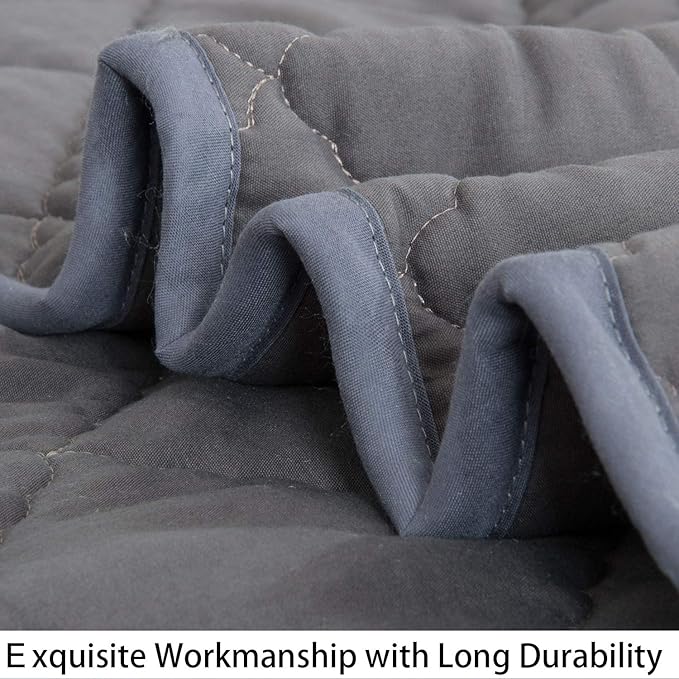 NTBAY Down Alternative Oversized Toddler Comforter, Super Soft and Warm Solid Color Baby Crib Quilted Blanket, 43x60 inches, Dark Grey