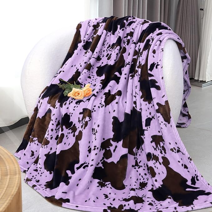Soft Twin Blankets Purple Fleece Throw Lightweight Cozy Lavender Throw Blanket Living Rooms Sofa Bedroom Decor