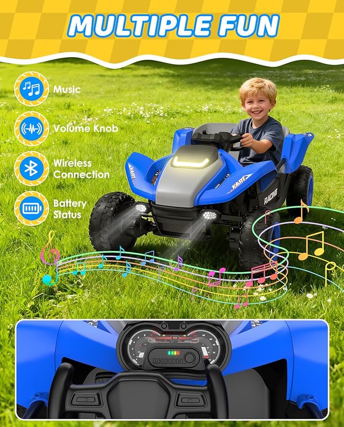24V Ride On Toys for Big Kids, 24V 2 Seats, 4WD Ride on Car w/Remote Control, OP70 Electric Car with Multimedia Including Music, Story, Wireless Connection, Ideal Gift for Xmas & Birthday
