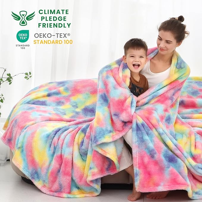 Fleece Throw Blanket Cozy Soft Lightweight Throw Blankets Warm Plush Colorfull fall blankets and throws Couch Sofa Bed Camping Travel Picnic Outdoor Blanket Bedding Kid Baby Boys Girls Adults 60x80 in