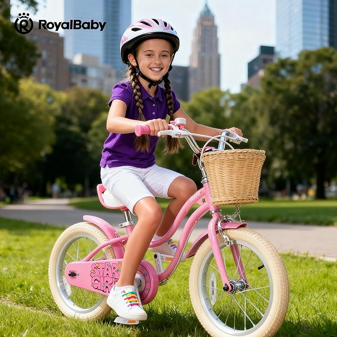 RoyalBaby Girls Bike Classic & EZ Kids Bike, Balance and Pedal Bicycle, 12 14 16 18 20 Inch Toddlers to Big Kids 3-10 Years