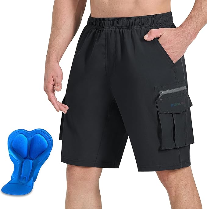 Men's Mountain Bike Shorts 3D Padded Bicycle Biking Shorts Quick Dry Lightweight MTB Cycling Shorts