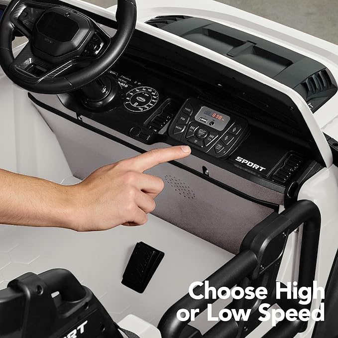 Best Choice Products Kids 24V 2-Seater Electric Ride On Car Truck w/ 132lb Weight Capacity, Parent Control, Bluetooth, LED Lights - White