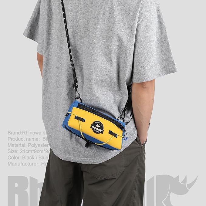 Rhinowalk Bike Handlebar Bag Bicycle Front Bag Storage Small Pouch with Shoulder Strap for Urban Cycling
