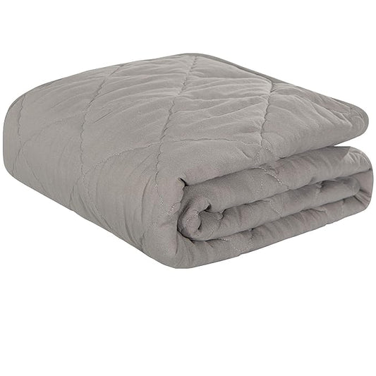NTBAY Down Alternative Toddler Comforter, Lightweight and Warm Solid Color Baby Crib Quilted Blanket, 39x47 inches, Smoke Grey