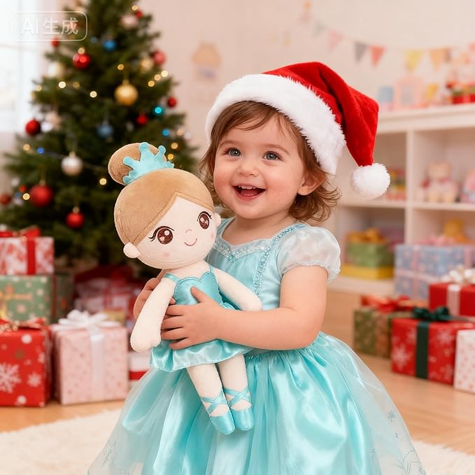 Gloveleya Baby Girl Gifts Dolls Soft Plush Toy Ballet Girl Doll Mint Green 14 Inches with Gift Box…