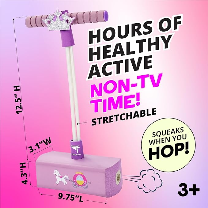 Flybar My First Foam Pogo Jumper for Kids Fun and Safe Pogo Stick for Toddlers, Durable Foam and Bungee Jumper for Ages 3 and up, Supports up to 250lbs