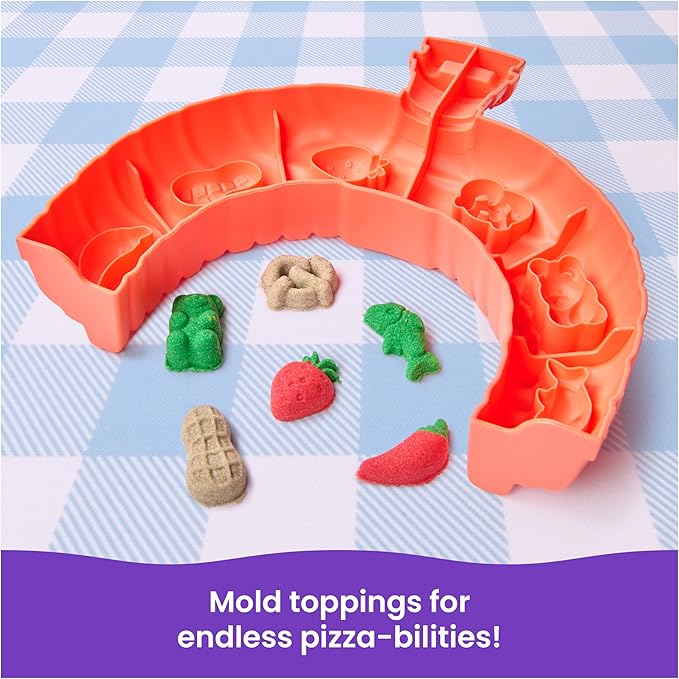 Kinetic Sand, SquishPizza Rising Pizza Oven Playset with 1lb Play Sand & 5 Tools, Play Food Arts & Crafts, Holiday Gifts & Stocking Stuffers for Kids Ages 3 and up