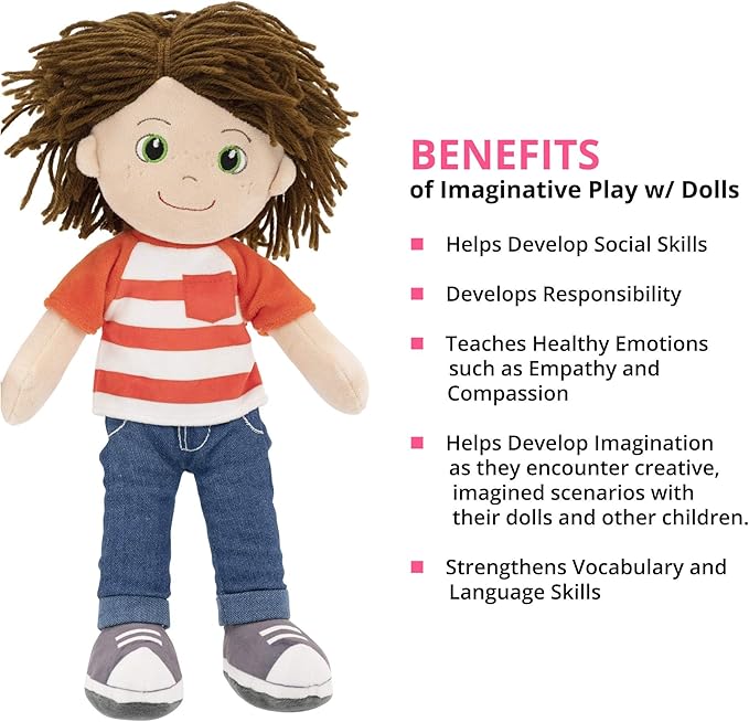 Playtime by Eimmie 14" Soft Baby Doll for Boys (Ollie) - Plush Rag Doll for Toddlers & Infants, Washable Stuffed Toy with Sensory Fabric Body - Great for Baby Showers, Birthdays & Special Occasions