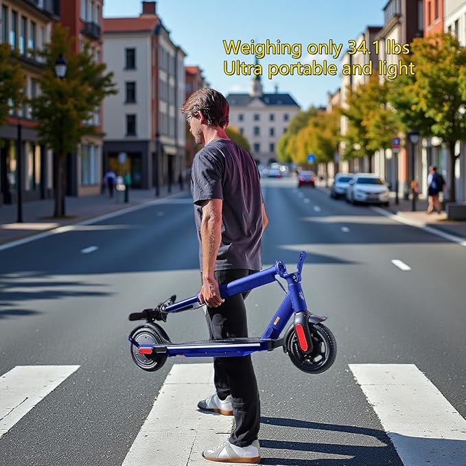 Caroma Electric Scooter, 750/500/350W Motor & 25/20 MPH Speed, Fast Adjustable Electric Scooter for Adults Max 25/20 Miles, Foldable Commuting E-Scooter w. Dual Braking System & Cruise Control