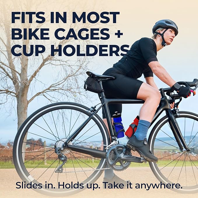 Rolling Sands USA Made Reusable 24 oz Sports Water Bottles, 3 Pack, BPA-Free, Easy Open Pull-Top, Fits Most Bike Cages, Dishwasher Safe, Lightweight - for Kids to Adults, Red