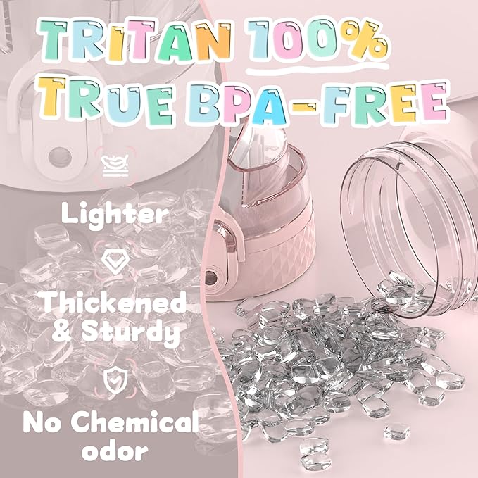 OLDLEY 12oz Kids Water Bottle for School - Motivational With Silicone Straw, Leak-Proof Tritan BPA-Free, Reusable for Girls Boys, Cerulean