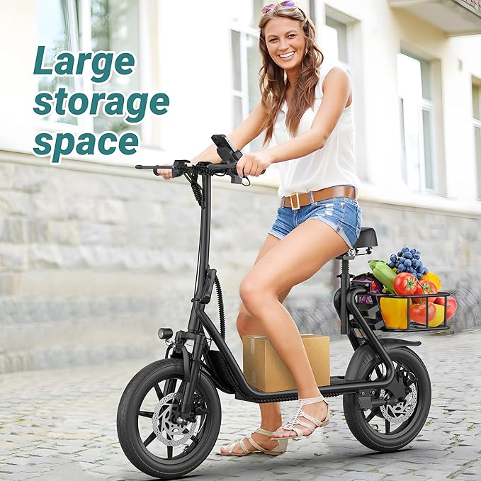 NAVIC Electric Scooter Adults,Max 19/27 Miles Ranges,Top Speed 19/22 mph,350/500W Peak Motor, Folding E-Scooter with Dual Braking Dual Suspension