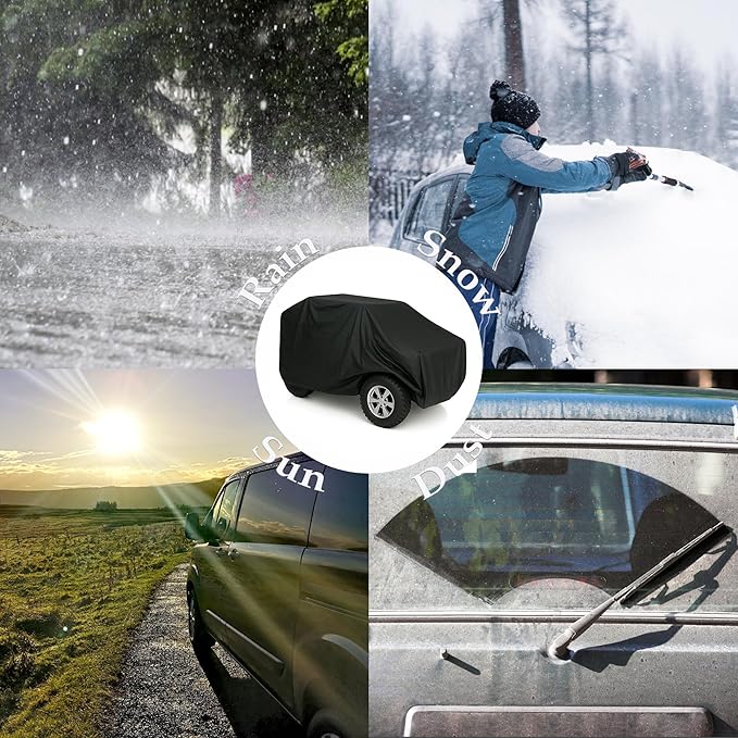 Waterproof Ride-On Toy Car Cover for Kids Electric Vehicles – Outdoor Black Dustproof & UV-Resistant for Ride-On Cars, 51x29.5x26in