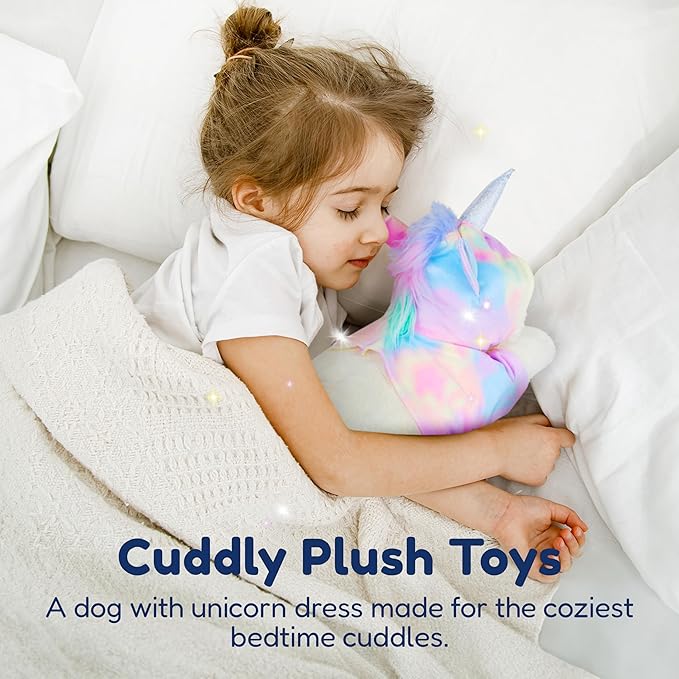 PixieCrush Dog Stuffed Animals - Bernese Mommy with 4 Puppies in Her Tummy - Huggable and Fluffy Dog Plushies for Imaginative Play - Plush Toys Suitable for Kids 3 Years Old and Above - 5" x 10" x 8"