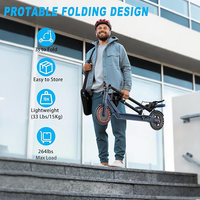 Electric Scooter, Folding E Scooter for Adults with Seat, 350W Motor, 8.5" Tire, 19MPH, 21Mile Long Range Lightweight Teens Commuting Sit Down Escooter with App, Bluetooth, Dual Brake (Seat Optional)