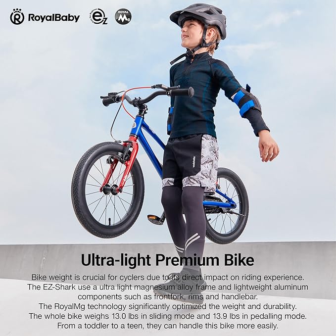 RoyalBaby Magnesium Kids Bike Lightweight Alloy Children Sport Bicycle 14/16/18 Inch Wheel for Boys Girls Ages 3+ Years