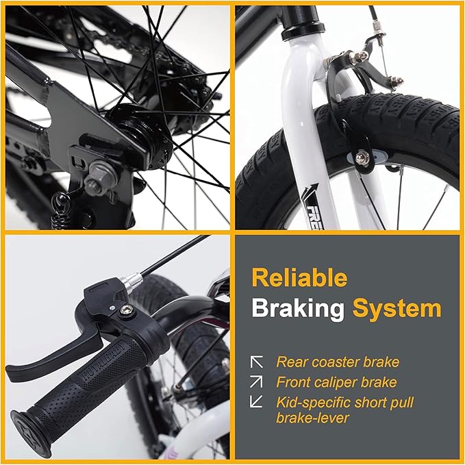 RoyalBaby Kids Bike EZ Freestyle Training Free Balance to Pedal Easy Learning Bicycle, 12-18 Inch for Toddlers to Big Kids