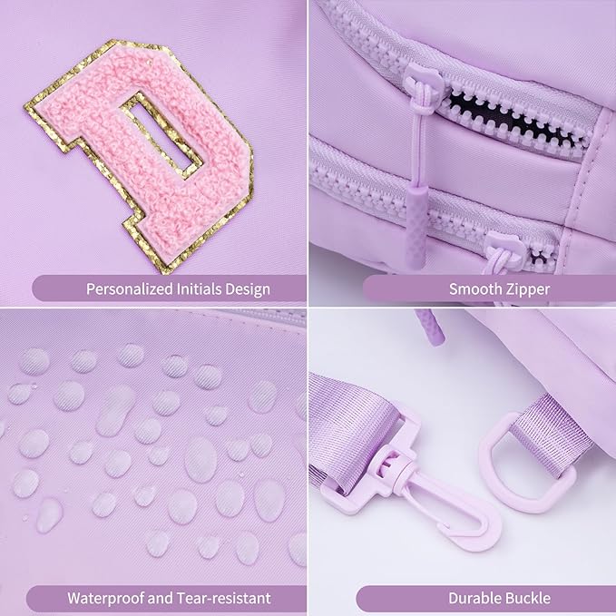 Birthday Gift for 5 6 7 8 9 10 11 12 13 14 15 16 Year Old Girls Fanny Pack Crossbody Bags for Women,Cute Trendy Stuff - Lavender,D