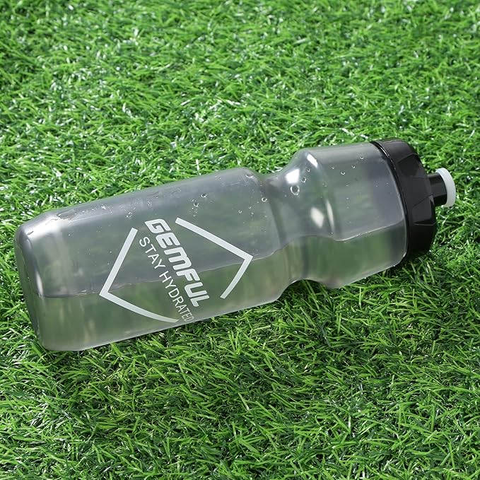 GEMFUL Cycling Water Bottle BPA Free Reusable Bike Gym Fitness Clear Squirt Squeeze Bottles Sports Leakproof Bicycle Workout 24oz 2 Pack