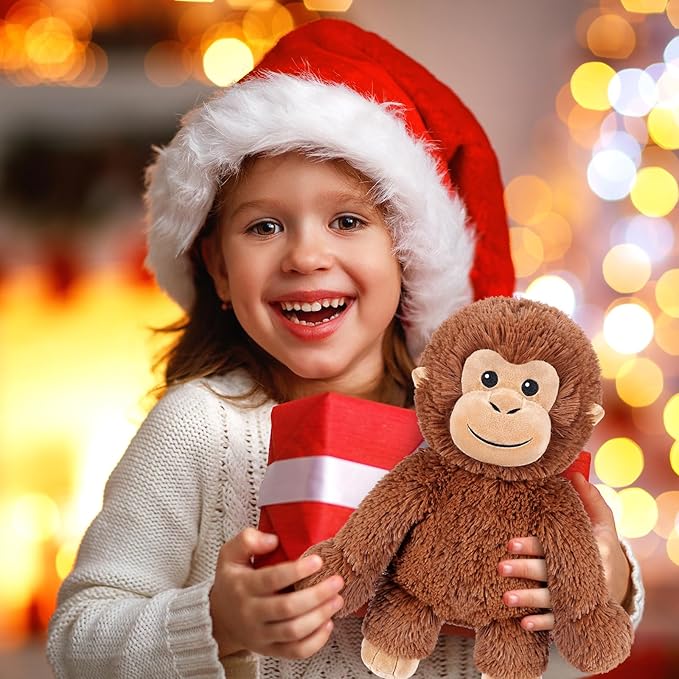 Heatable & Coolable Monkey Stuffed Animal, Microwavable Heating Pad Plushies for Soothing & Relaxation, Lavender Scented Stuffed Plush Toys, Monkey Gifts Boys Girls