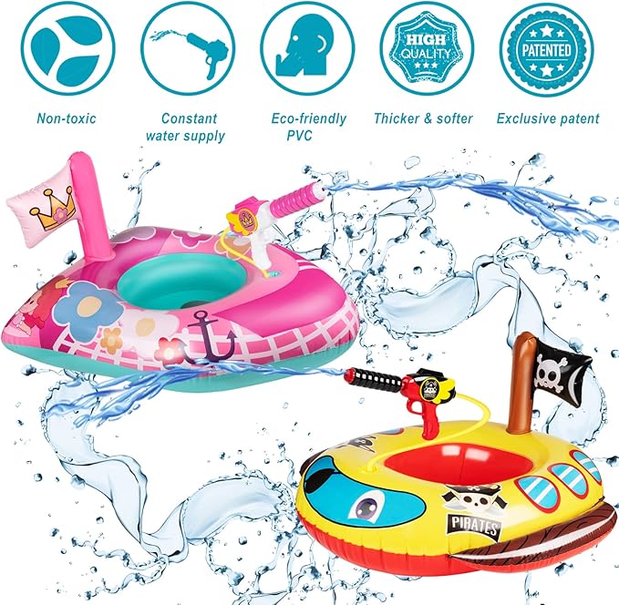 10Leccion Kids Pool Floats for Toddlers Ages 3-8, Fun Summer Water Toys