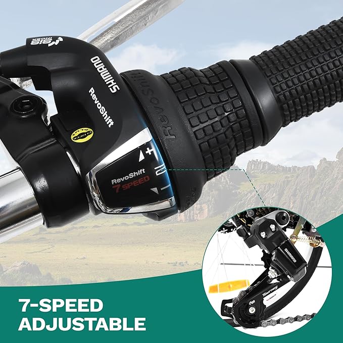 YITAHOME 24 & 26 Inch Adult Tricycle, 1 & 7 Speed 3 Wheel Bikes, Large Seat with Backrest Trike for Adults with Front & Rear Baskets, Cruiser Bike for Seniors Women Men Commute Picnic Outdoor