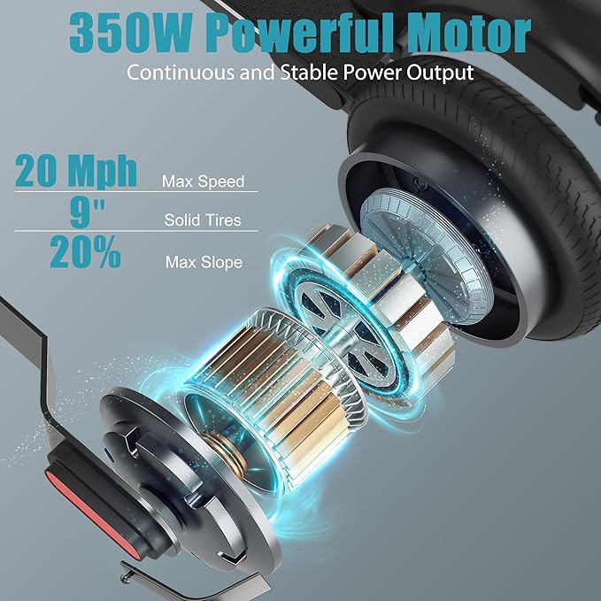 Caroma Electric Scooter, 750/500/350W Motor & 25/20 MPH Speed, Fast Adjustable Electric Scooter for Adults Max 25/20 Miles, Foldable Commuting E-Scooter w. Dual Braking System & Cruise Control