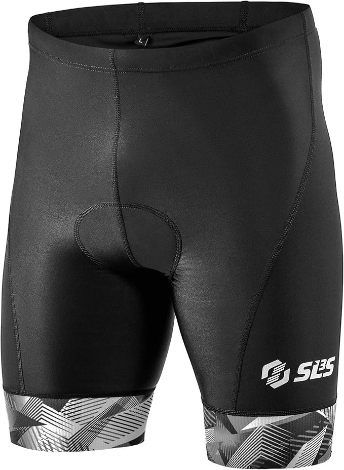 SLS3 Triathlon Shorts - Men's Padded Tri Shorts with 2 Pockets, Medium Compression