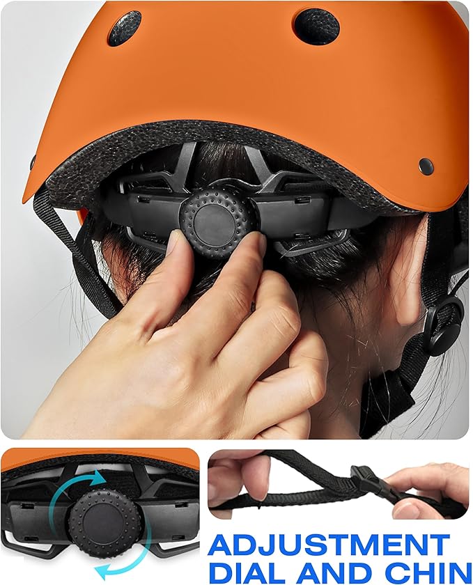 Kids Bike Helmet, Adjustable and Multi-Sport, from Toddler to Youth, 3 Sizes