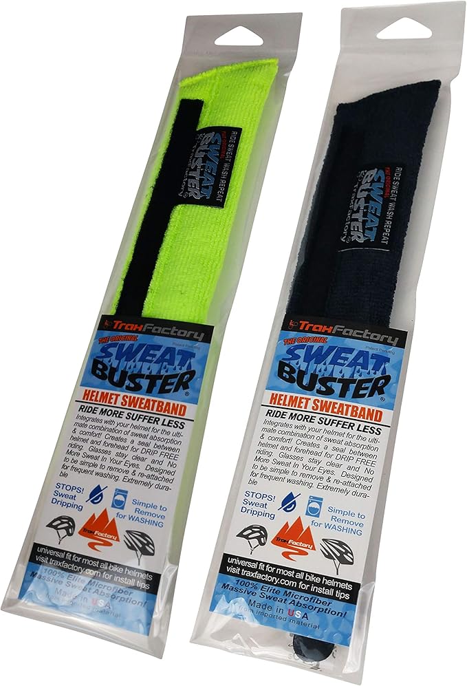 Bike Helmet Sweatband – Stops Sweat Dripping, Keeps You Cooler, Premium Comfort, Simple Helmet Integration & Quick Removal for Washing. Mountain Biking, Road Biking or Any Cycling.