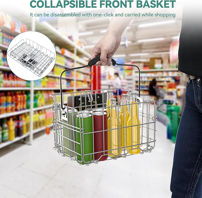 YITAHOME 24 & 26 Inch Adult Tricycle, 1 & 7 Speed 3 Wheel Bikes, Large Seat with Backrest Trike for Adults with Front & Rear Baskets, Cruiser Bike for Seniors Women Men Commute Picnic Outdoor