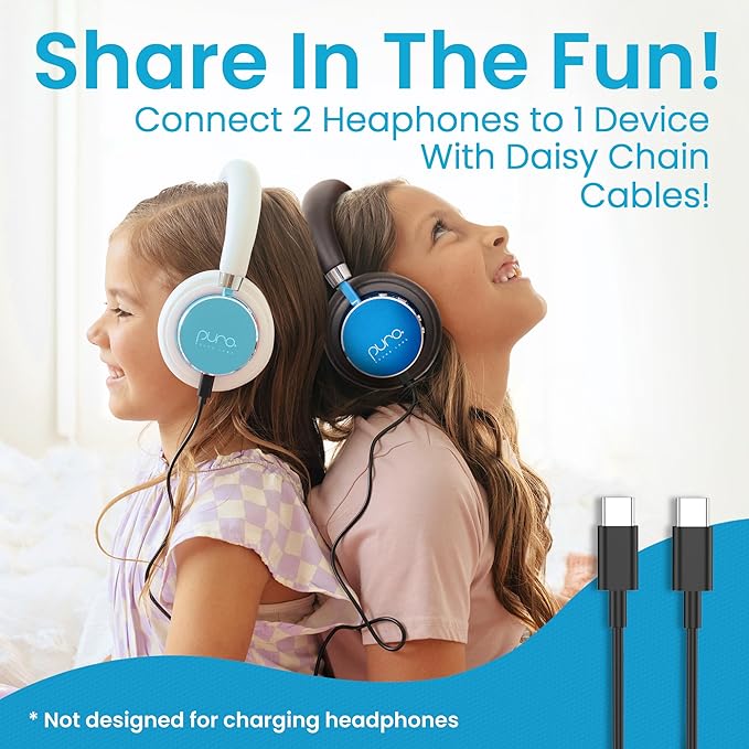 Puro Sound Labs Kids Wireless Headphones – Volume-Limiting 85dB, Built-In Mic, Studio-Grade Sound, 20-Hour Battery Life, Comfortable Fit & Easy to Connect Kids Bluetooth Headphones – BT2200 Plus, Teal