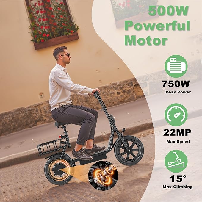 NAVIC Electric Scooter with Dual Suspension/Braking, 350W/500W Motor, 19/22 Mph, Max 22/27/49Mi Range, Foldable E Scooter for Adults with App